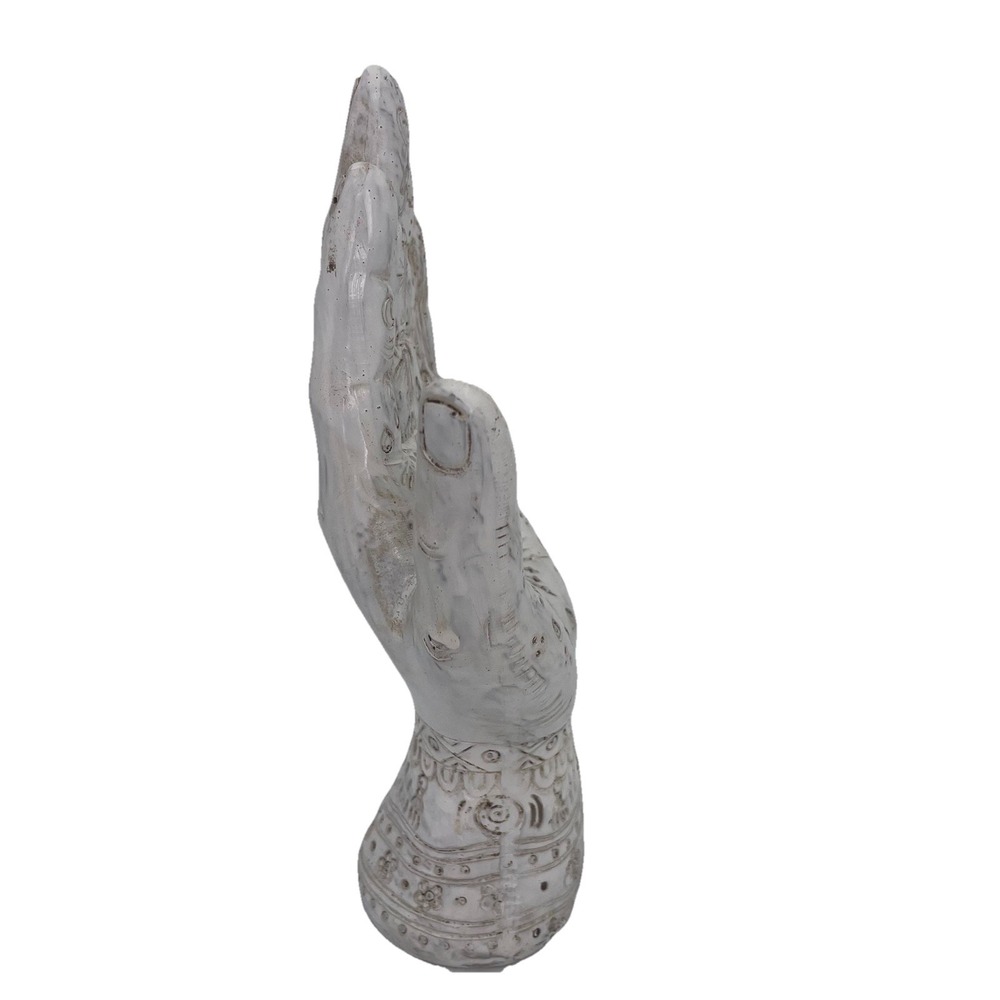 Hamsa Hand of Fatima Protection Statue~ Spiritual Palmistry 7" Carved Resin - Picture 4 of 9
